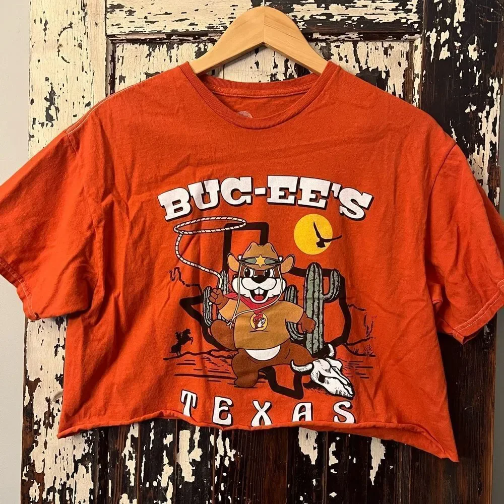 BUC-EE’a Texas Cropped women’s T-shirt.  Size XL. Travel.
